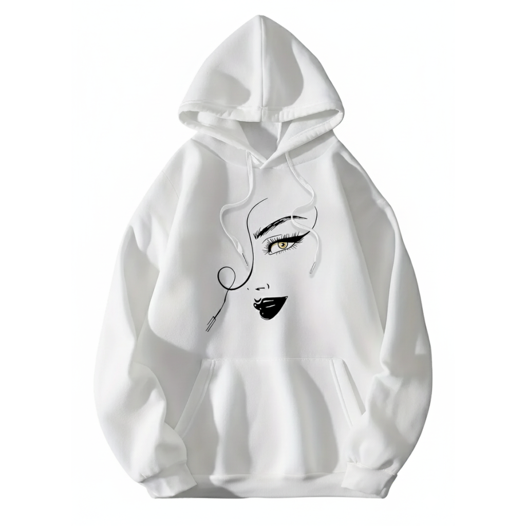 Winter Casual Hooded Knit Hoodie for Women