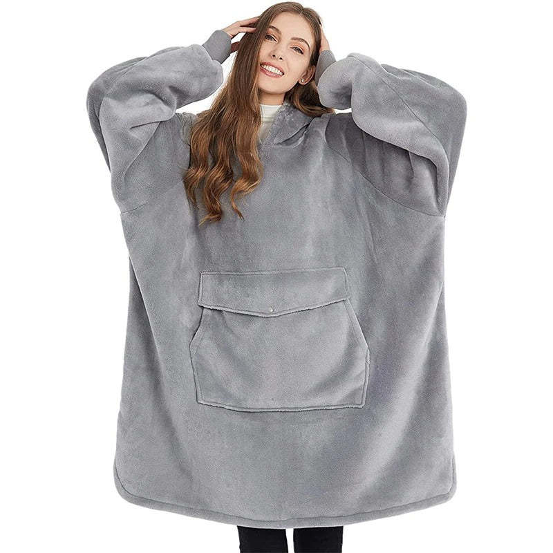 Winter Plush Sherpa Giant Oversized Hoodie Robe-Soco Hoodie