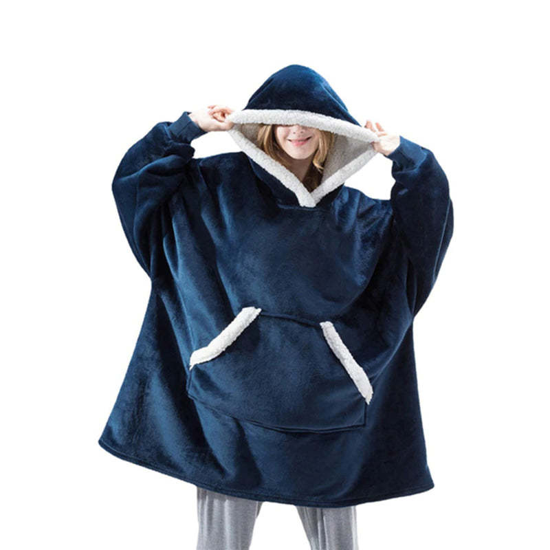Oversized Giant Flannel Sweatshirt Fleece Wearable Hoody-Soco Hoodie