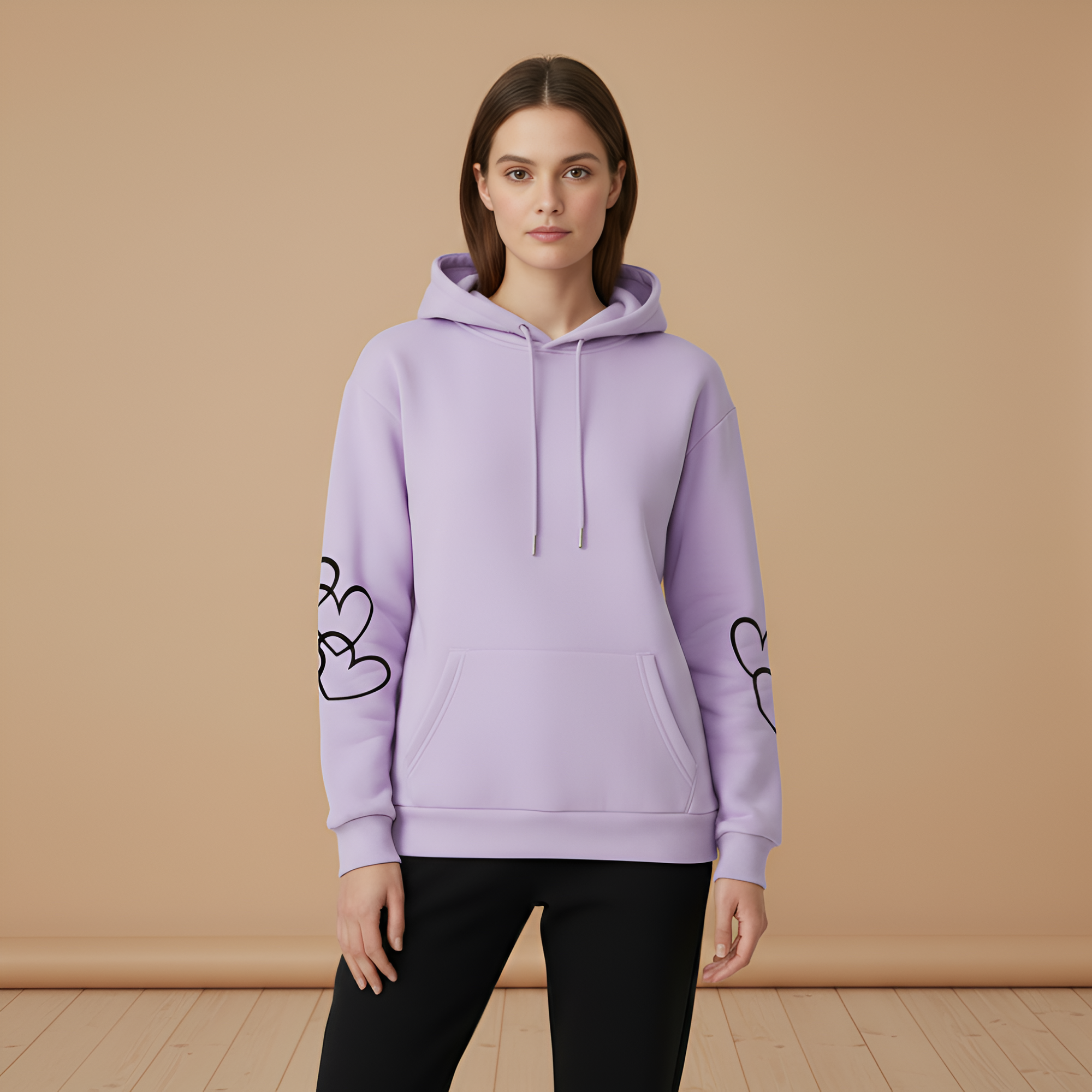 Cow Print Plus Size Kangaroo Pocket Hoodie