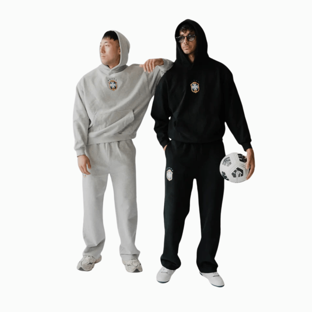 Embroidered Hoodie And Sweatpants Set