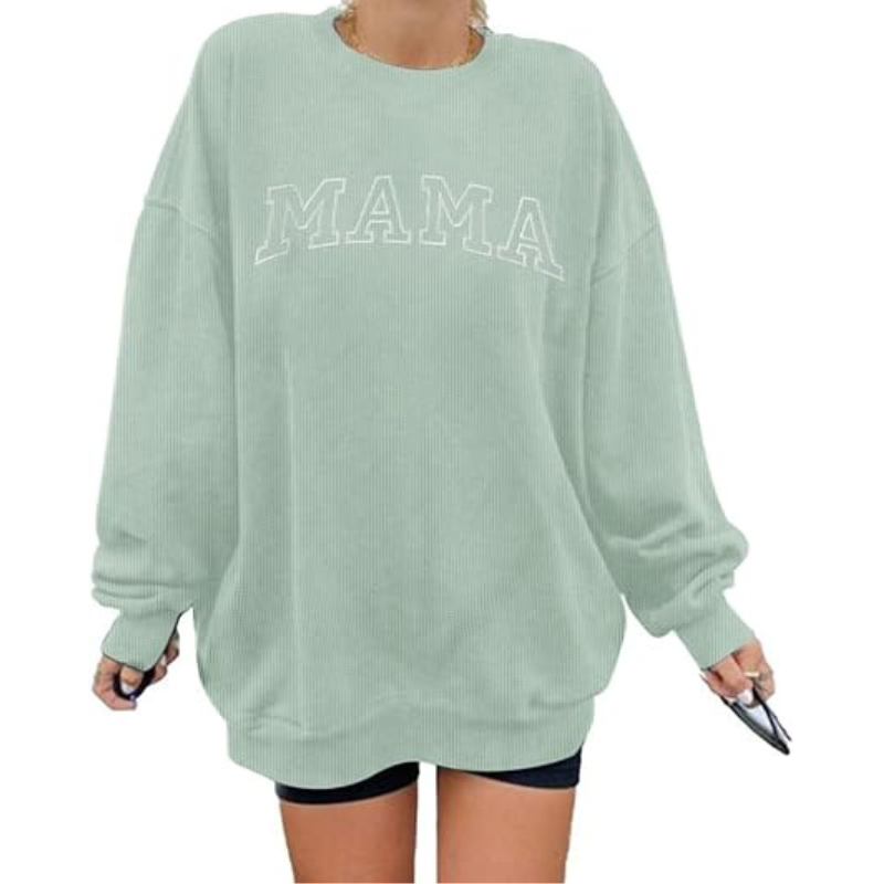 Minimalist Mama Printed Sweatshirt Mint