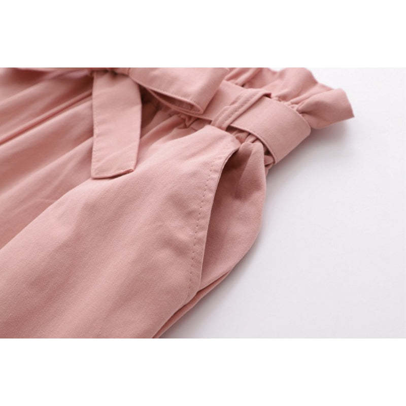 Bow Lace-Up Elastic Waist Casual Women Pants-Soco Hoodie