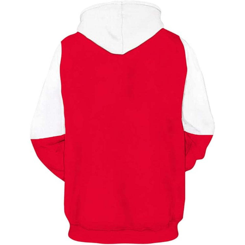 Two Tone Pullover Hoodie With Contrast Sleeves