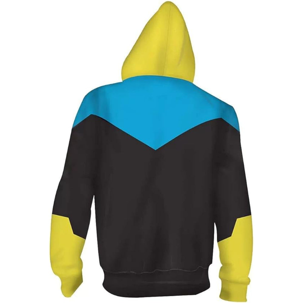 Two Tone Pullover Hoodie With Contrast Sleeves