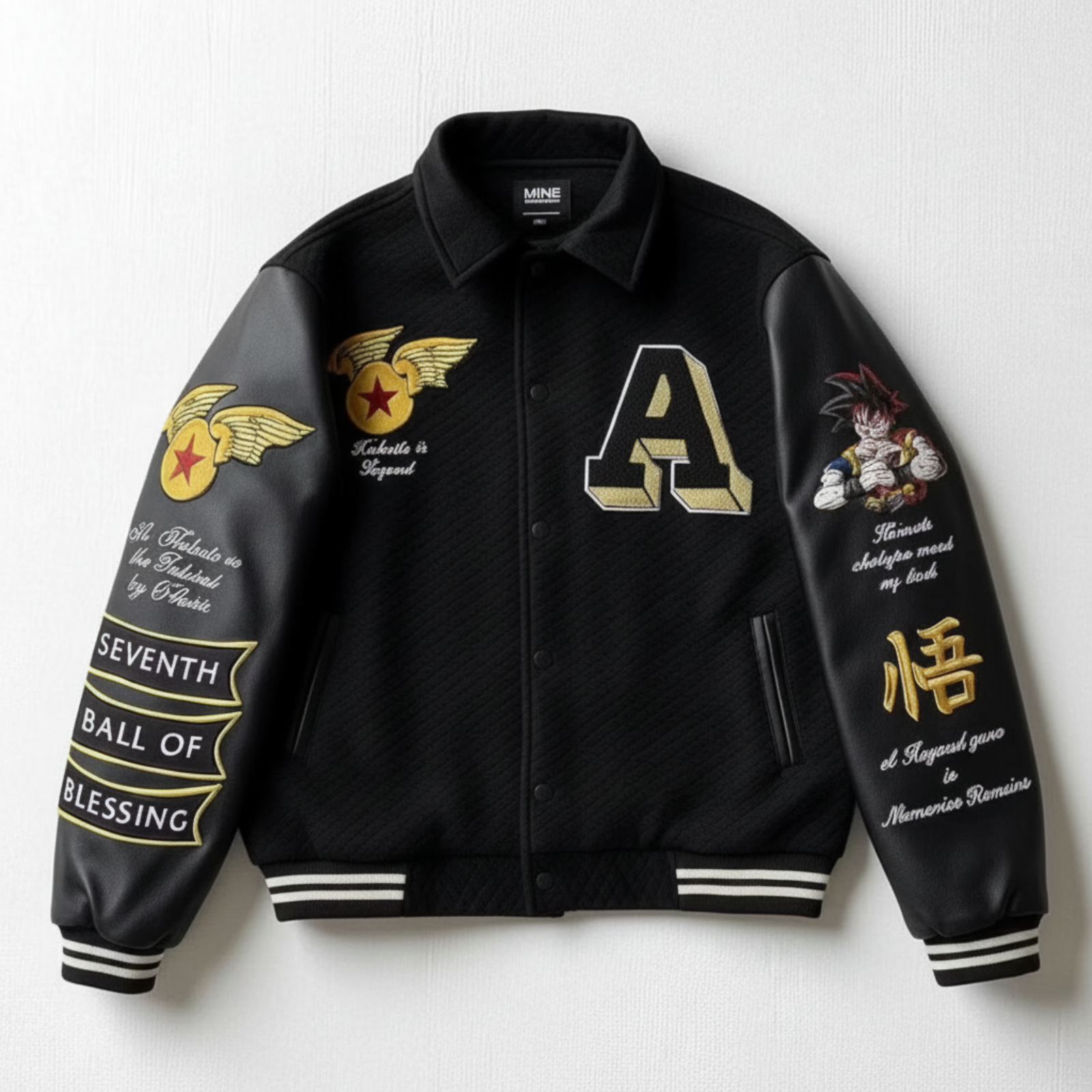 Goku Akira Dragon Ball Embroidered Anime Bomber Jacket