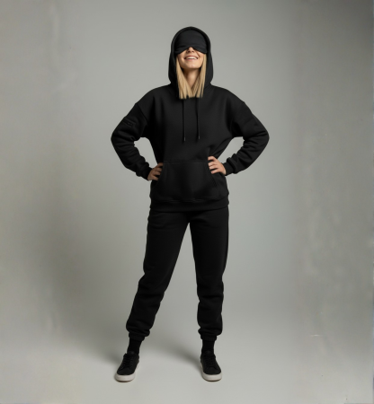 Travel Ready Eyemask Layering Pullover Hoodie