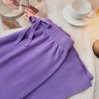 Warm Straight Knitted Pants-Soco Hoodie