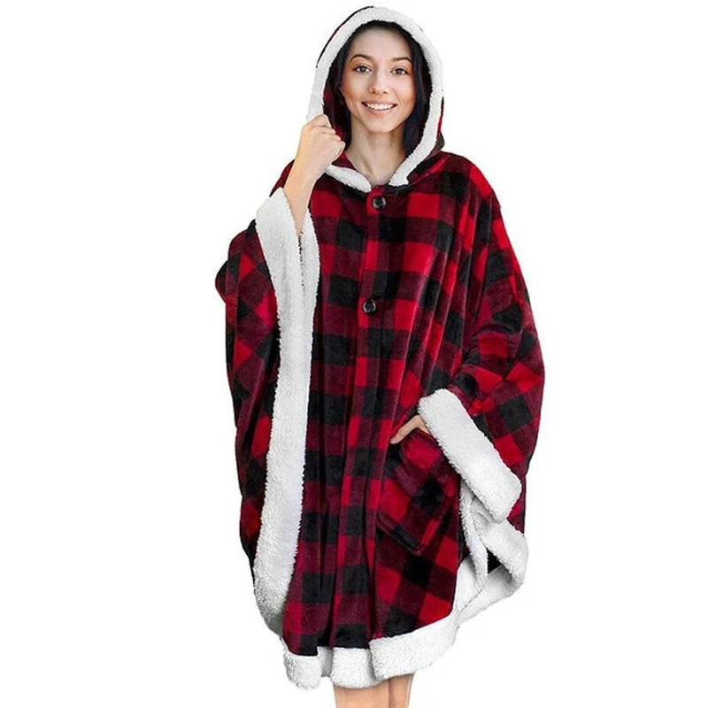 The Festive and Fun Fleece Oversized Blanket Hoodie-Soco Hoodie
