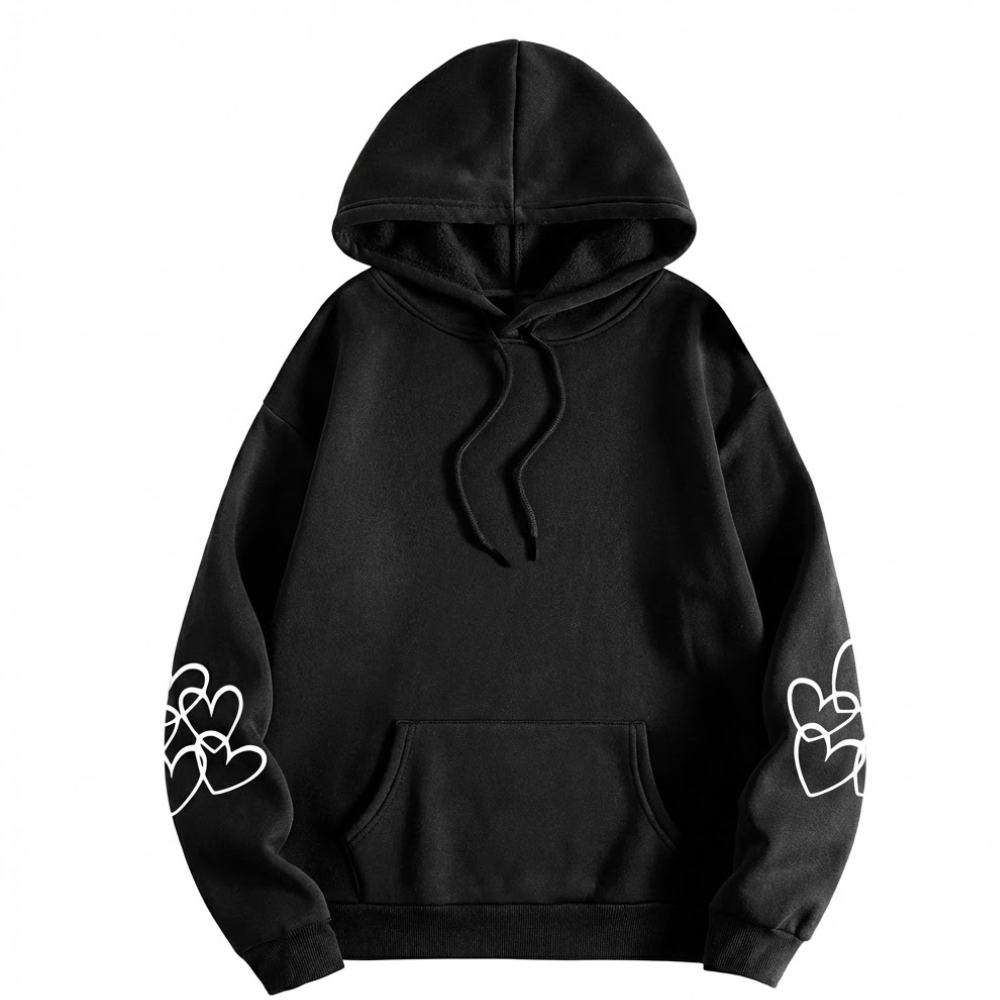 Oversized Highland Cow Print Hoodie For Women