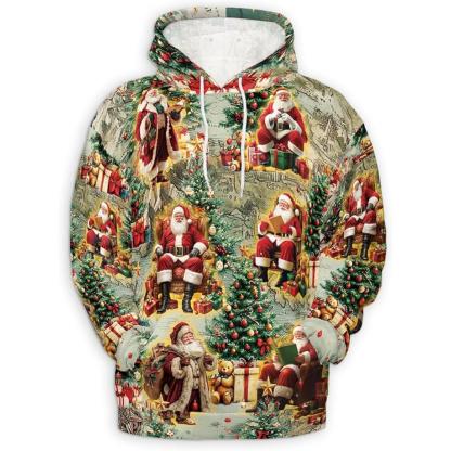 Christmas Santa Claus All Over Print Hoodie