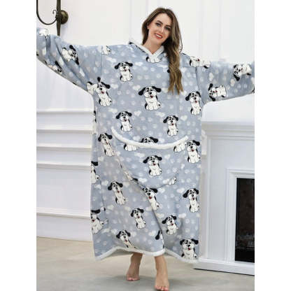 Oversized Long Warm Printed Winter Hoodies-Soco Hoodie