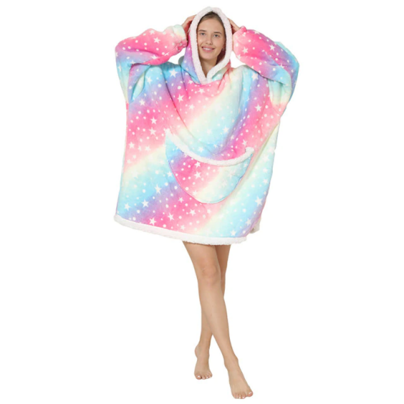 The Colorful And Charming Cartoon Oversized Blanket Hoodie-Soco Hoodie