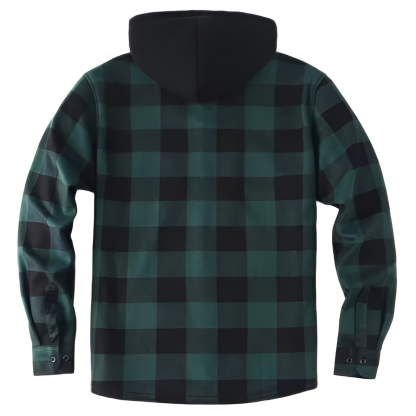 Men Heavyweight Winter Hooded Shirt