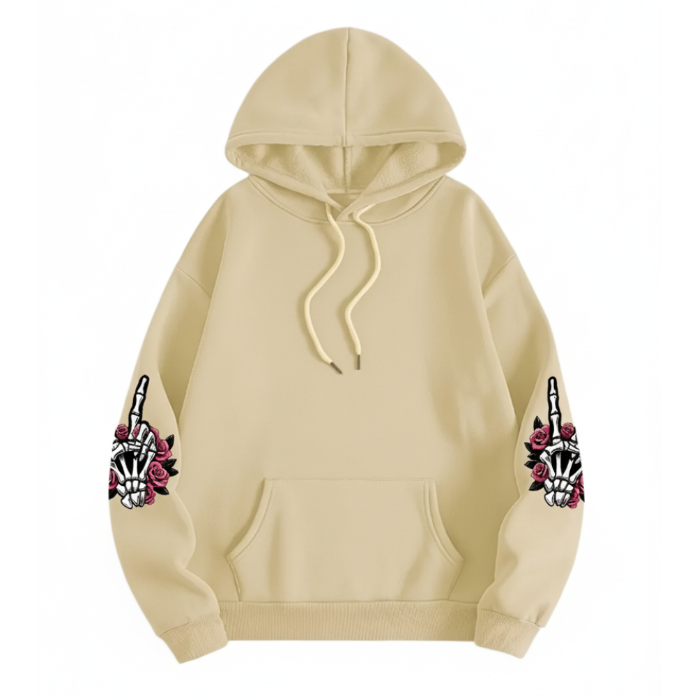 Plus Size Hooded Sweatshirt With An Adjustable Drawstring