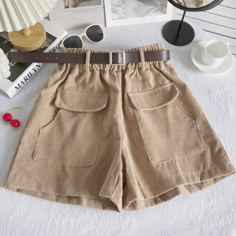 Casual Elastic High Waist Loose Shorts For Women-Soco Hoodie