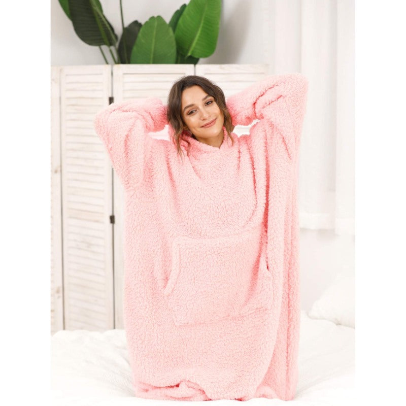 Long Warm Sherpa Fleece Sweatshirts Hoodie-Soco Hoodie