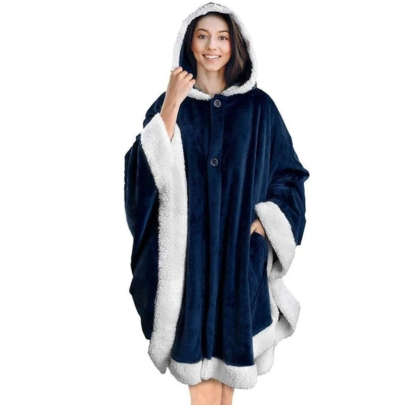 The Festive and Fun Fleece Oversized Blanket Hoodie-Soco Hoodie