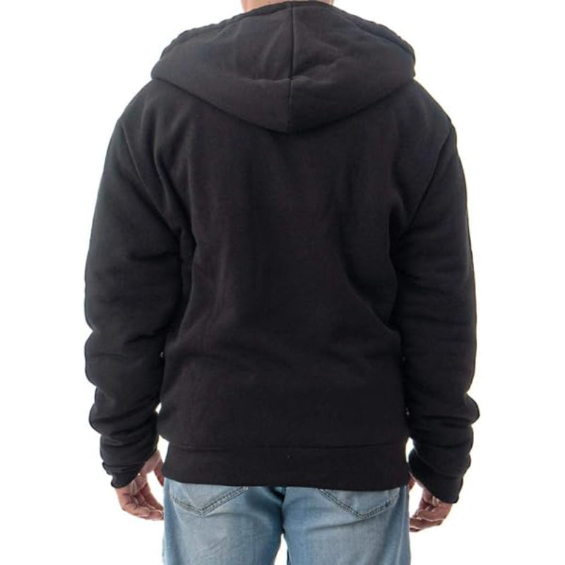 Casual Sherpa Fleece Lined Zip Hoodie