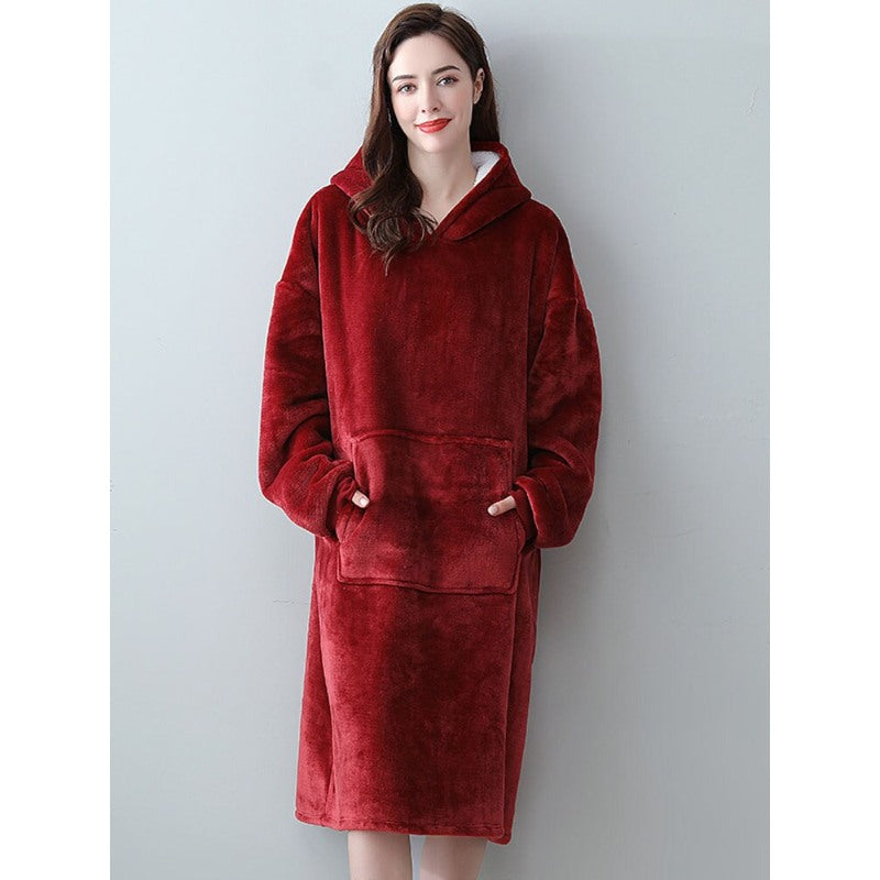 Oversized Warm Fleece Long Hoodies-Soco Hoodie
