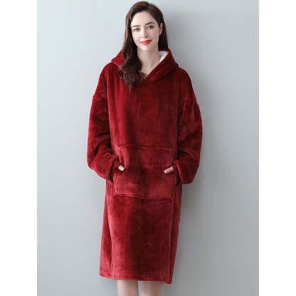 Oversized Warm Fleece Long Hoodies-Soco Hoodie