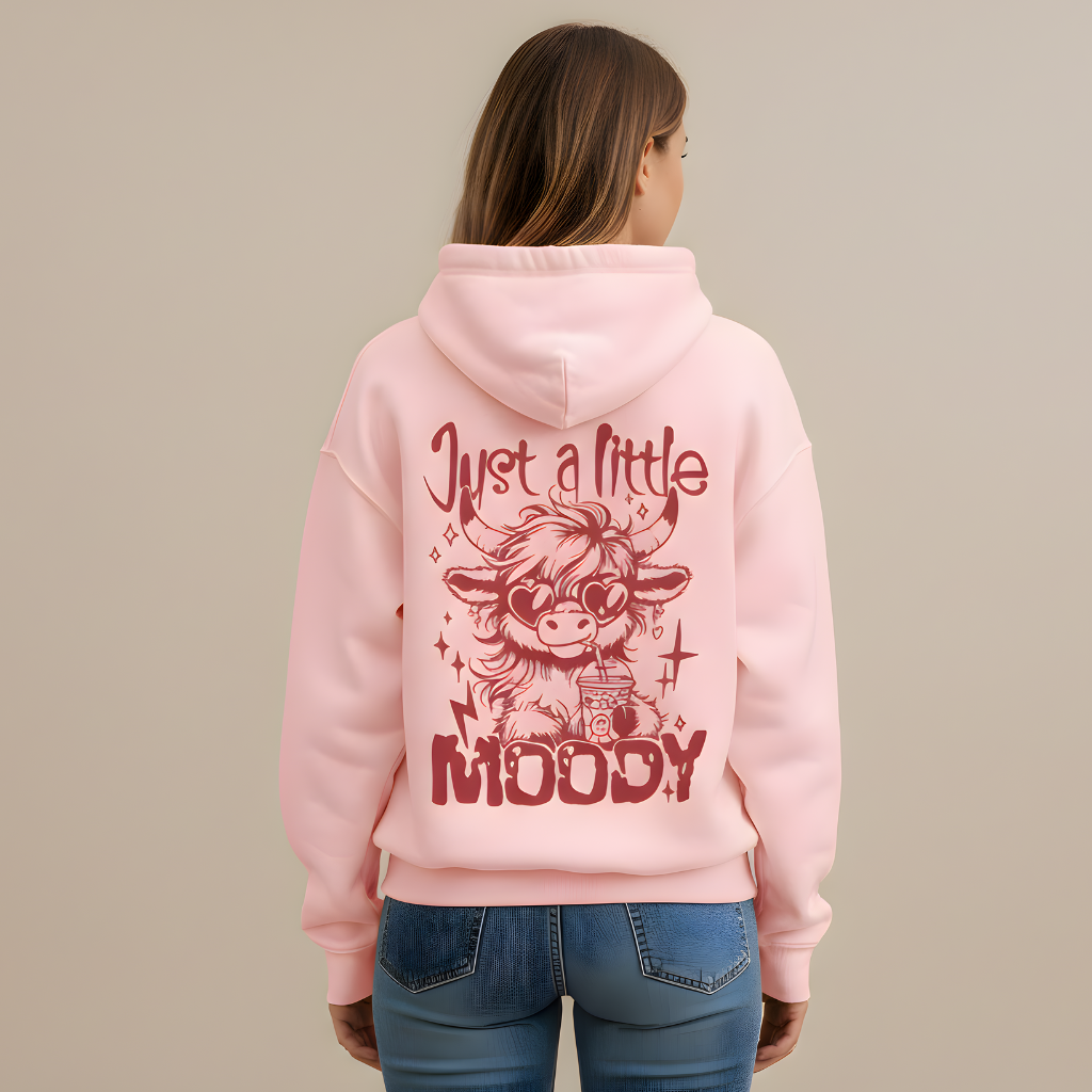 Highland Cow Graphic Print Oversized Hoodie