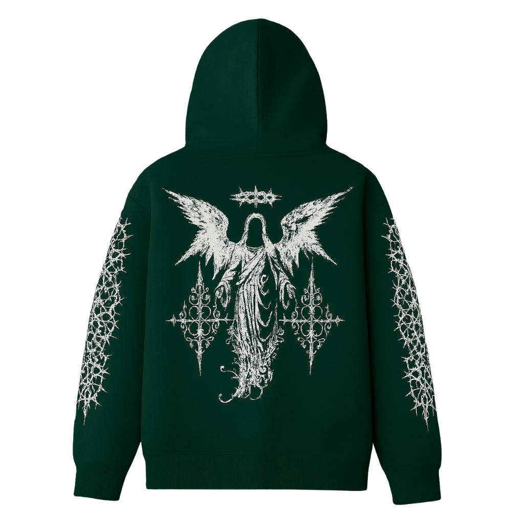 Men Gothic Punk Streetwear Hooded Sweatshirt