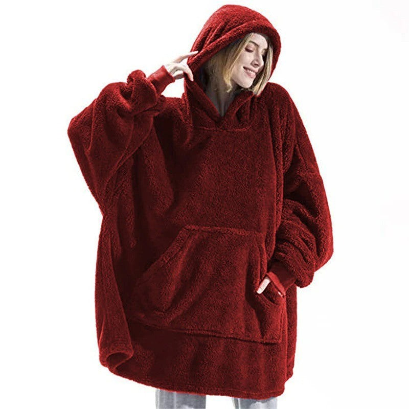 Winter Oversize Hoodies Blanket With Sleeves-Soco Hoodie