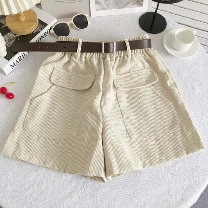 Casual Elastic High Waist Loose Shorts For Women-Soco Hoodie