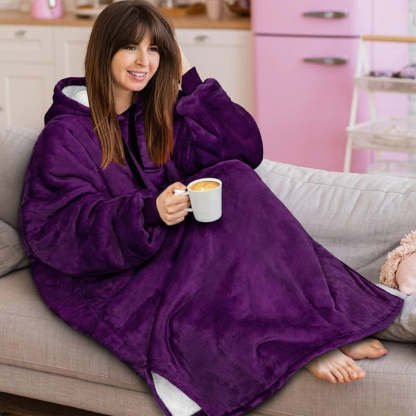 Warm Flannel Oversized Long Hoodies-Soco Hoodie