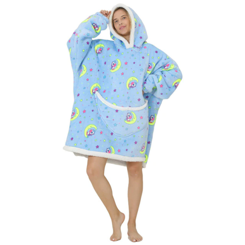 The Colorful And Charming Cartoon Oversized Blanket Hoodie-Soco Hoodie