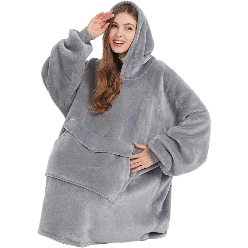 Winter Plush Sherpa Giant Oversized Hoodie Robe-Soco Hoodie