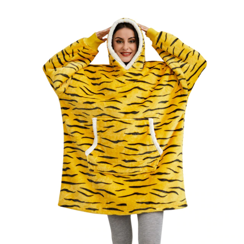 The Soft Animal Print Blanket Hoodie-Soco Hoodie