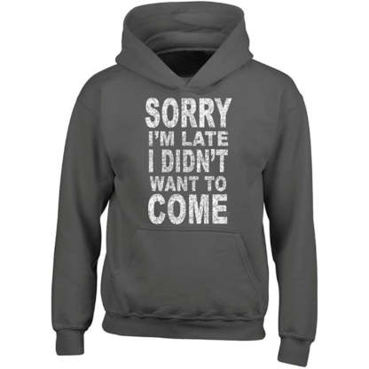 Casual Graphic Print Pullover Hoodie Charcoal