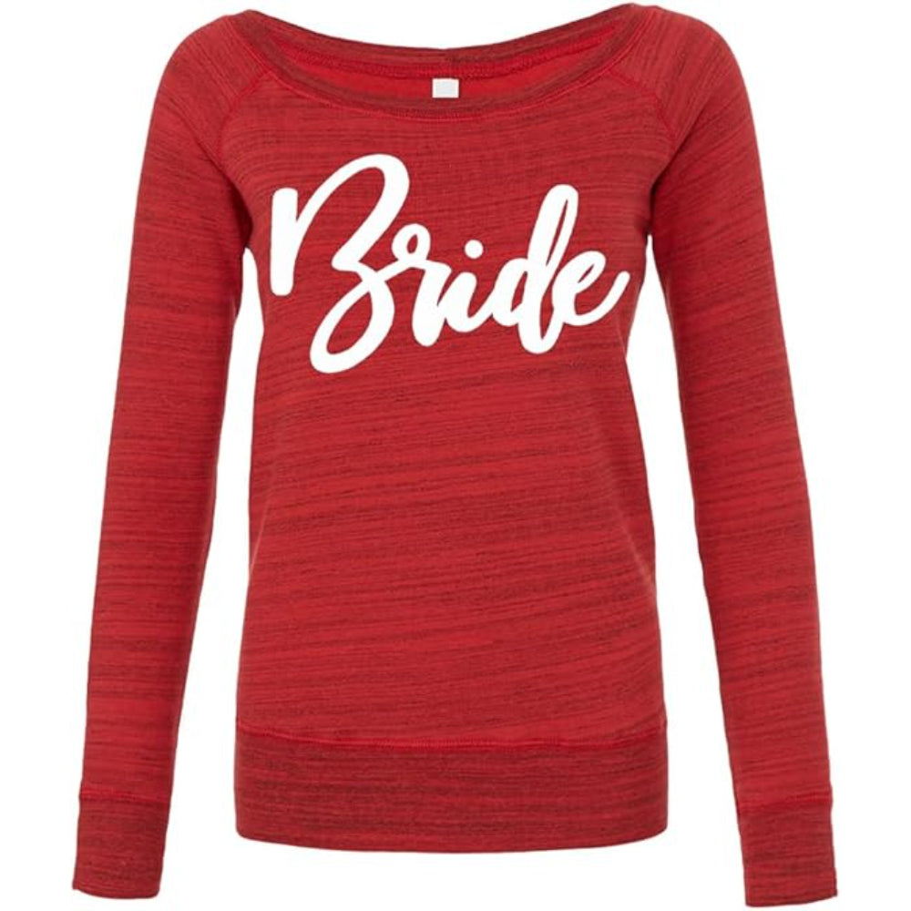 Rhinestone Script Graphic Zip Hoodie Red Brides Babes Printed