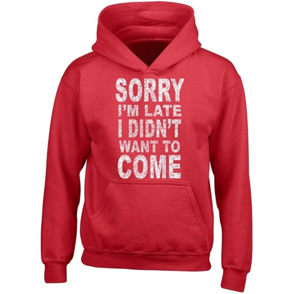 Casual Graphic Print Pullover Hoodie Red