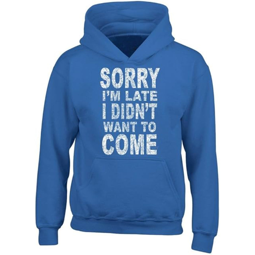 Casual Graphic Print Pullover Hoodie Blue