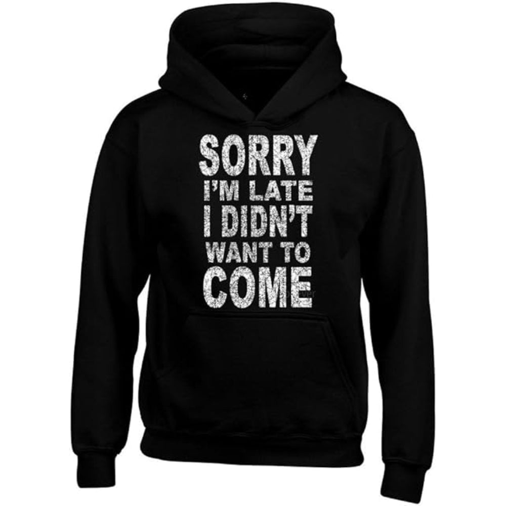 Casual Graphic Print Pullover Hoodie Black