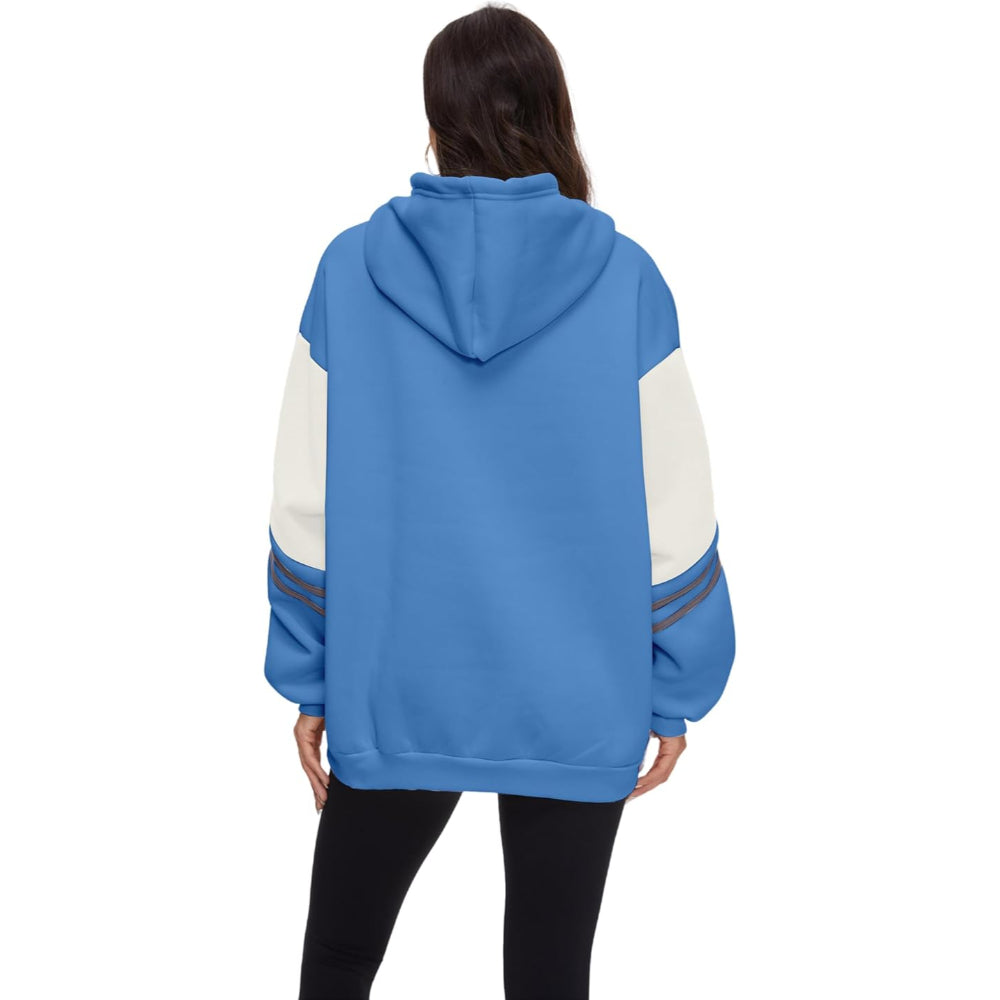 Comfy Hoodie With Bold Letter Print