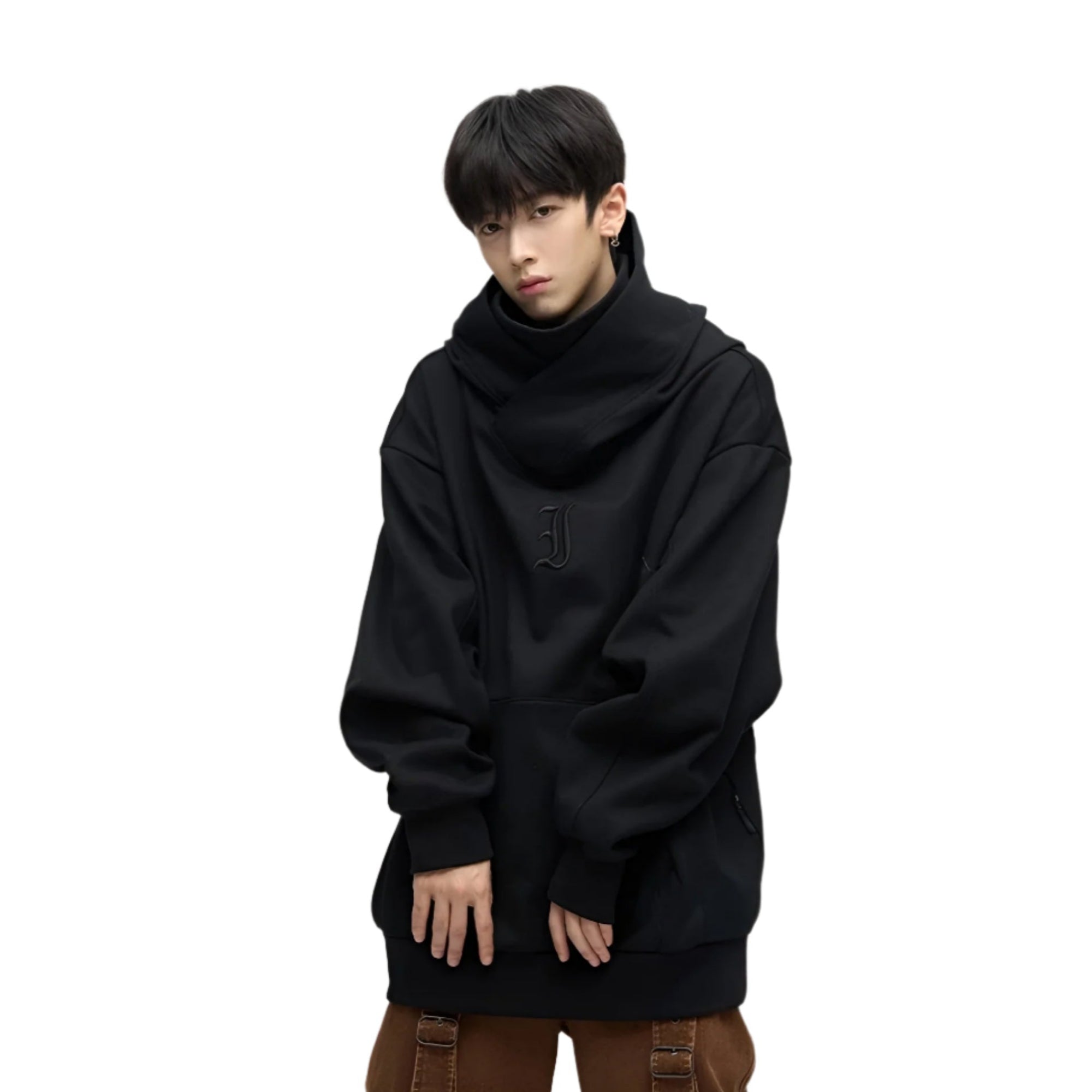 Cozy And Contemporary Streetwear Oversized Hoodie Black