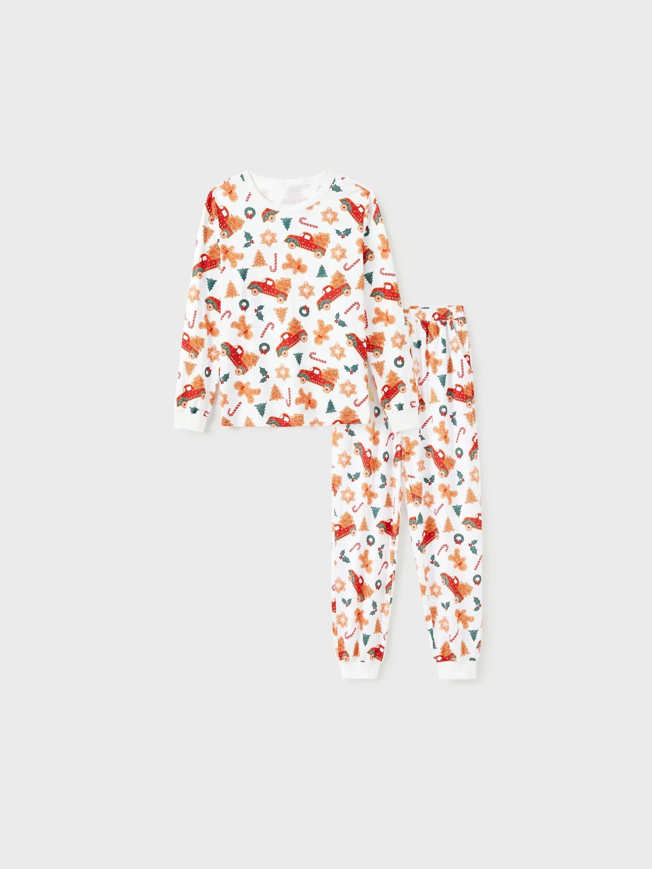 Christmas Pattern Pajama Sets For Family With Pockets Women