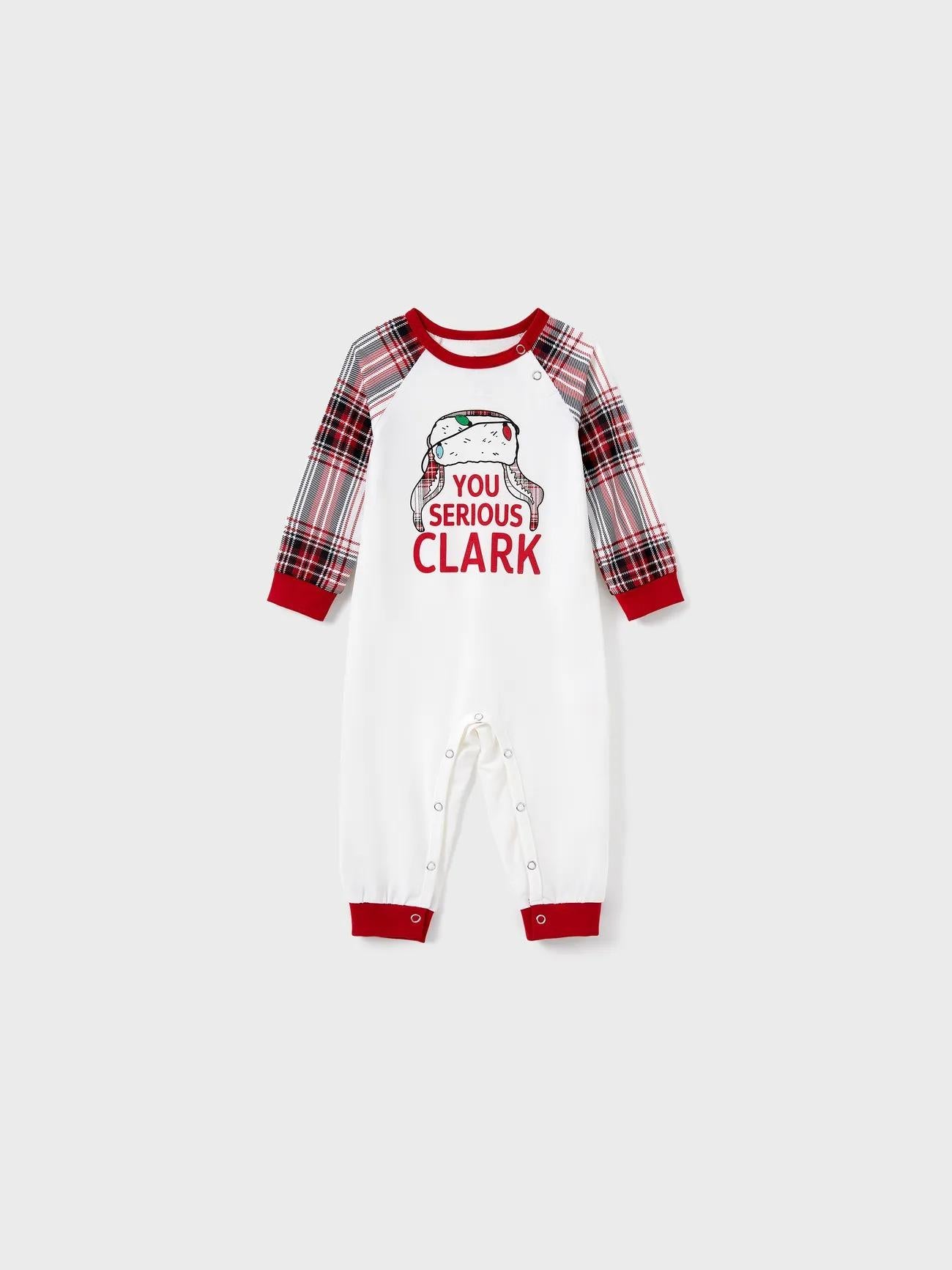 Printed Family Matching Pajama Set With You Serious Clark Text Baby
