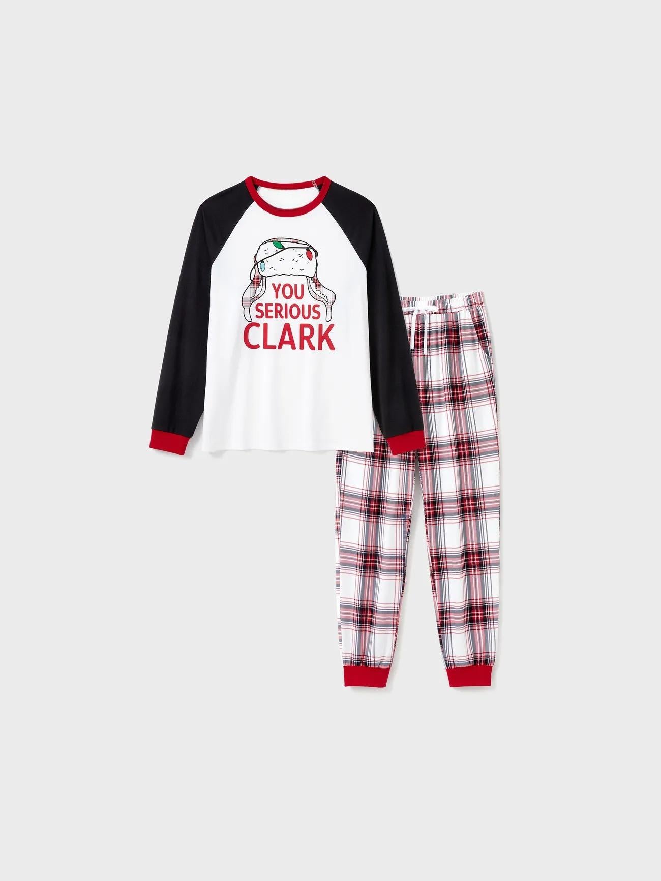 Printed Family Matching Pajama Set With You Serious Clark Text Women