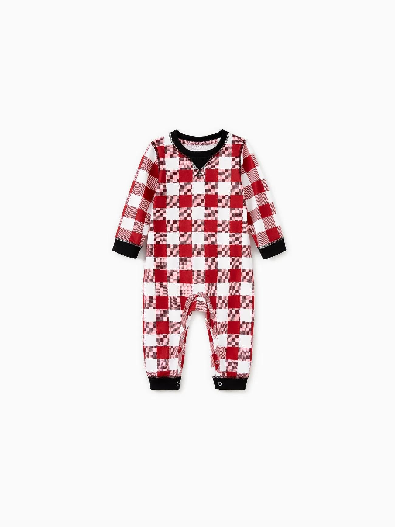 Christmas Family Matching Checkered Plaid Pajama Set Baby