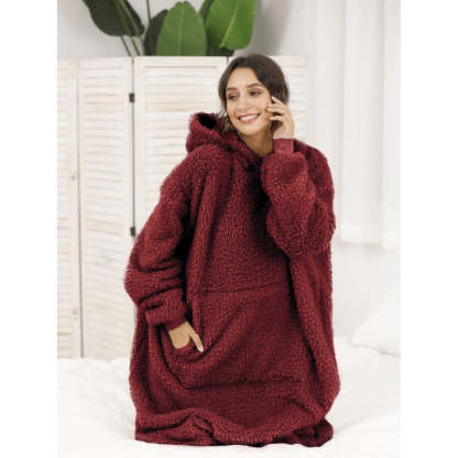 Long Warm Sherpa Fleece Sweatshirts Hoodie-Soco Hoodie