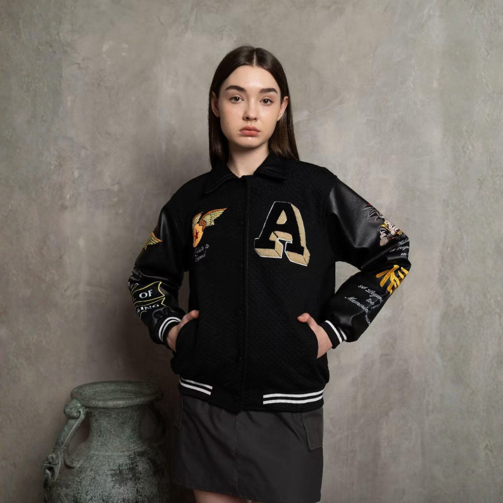 Goku Akira Dragon Ball Embroidered Anime Bomber Jacket