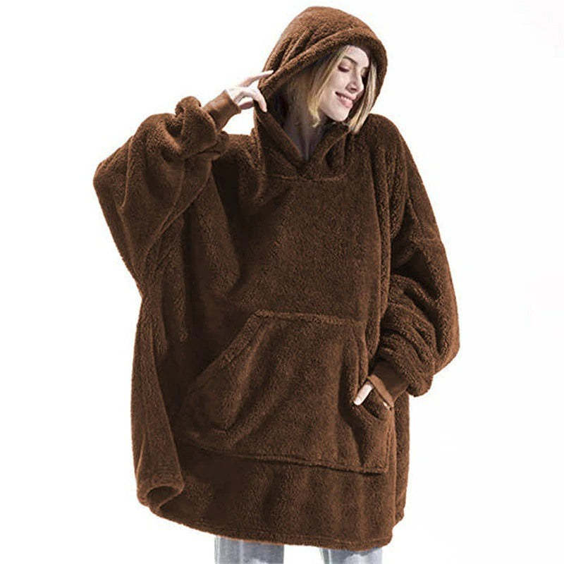 Winter Oversize Hoodies Blanket With Sleeves-Soco Hoodie