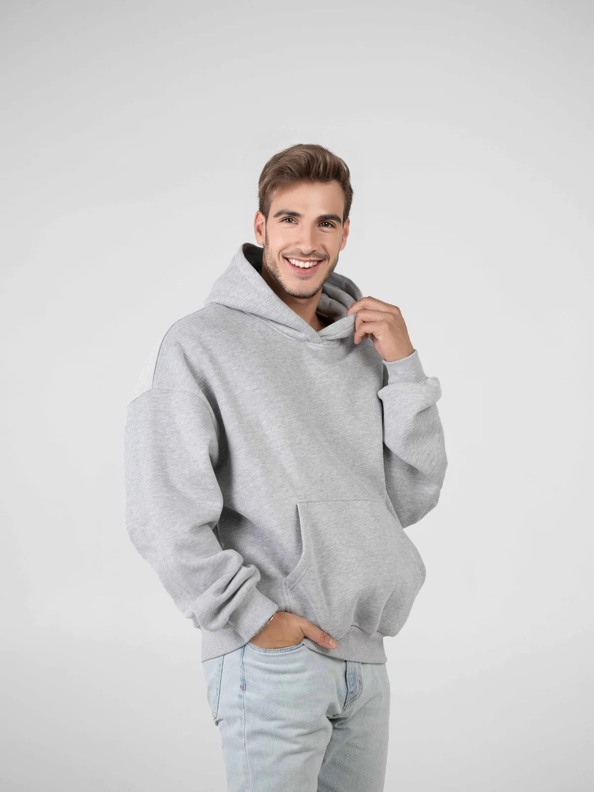 Soft Casual Oversized Hoodie Gray