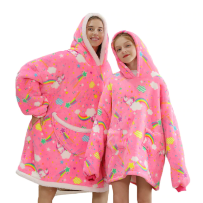 The Lovely Mom and Daughter Blanket Hoodie-Soco Hoodie