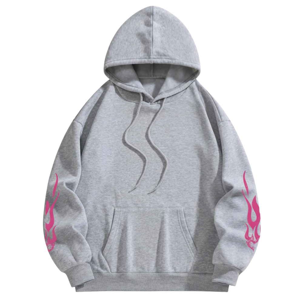 Casual Letter Print Hoodie With Drawstring